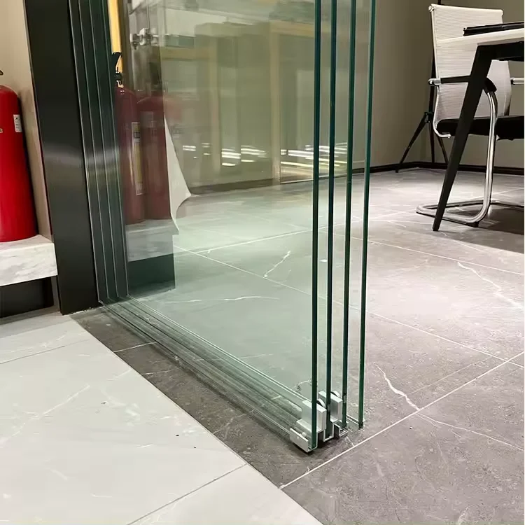 Office Glass Door partition Slide Panel Door Apartment Living Room Kitchen Interior House Frameless Glass Sliding Door System
