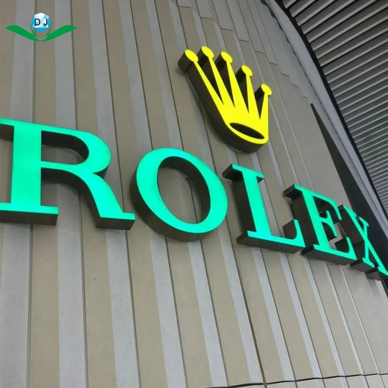 weather proof customizable 3meter outdoor advertising electronic signage wall lightup logo 3d led lighting sign board for shops