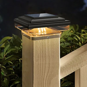 Solar Waterproof Led Gate Post Lights Outdoor Column Head Pillar Fence Lamp for Gate Posts