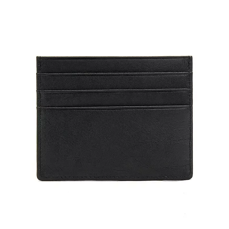 Wholesale Custom Logo Italian Leather Card Holder Business Leather ID Credit Card Holder Slim Cardholder Wallet