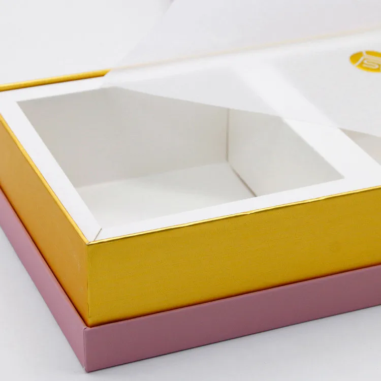 Custom empty square paper box Packaging Lid and Base box Rigid Cardboard food Heaven and Earth Cover Paper gift Box