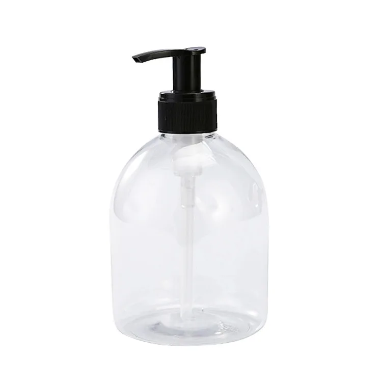 Shampoo Shower Gel Foaming Wash Soap Hand Sanitizer Empty 500ml Clear Plastic PET Pump Bottle With Pump