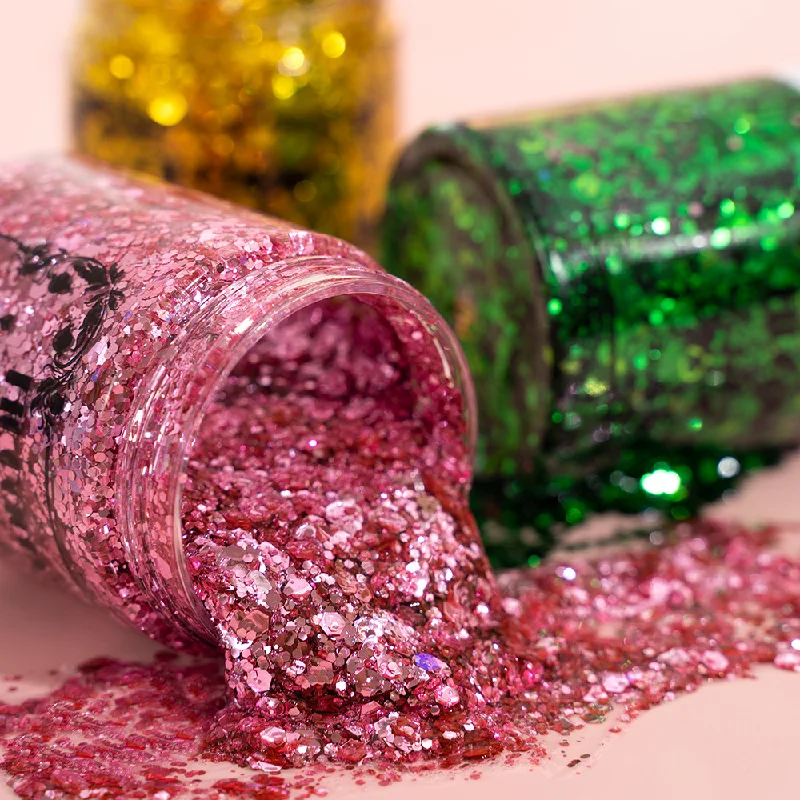 New Hot Face Body Hair Eyes Holographic Glitter Sequins Eyeshadow Highlighter Sparkling Glitter Gel For Festival Makeup