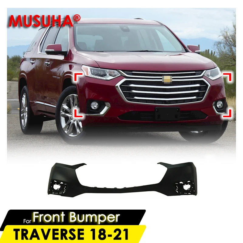 MUSUHA Front Bumper Cover For Chevrolet Traverse Bumper Cover 2018 2019 2020 2021 Cover OEM 84088059
