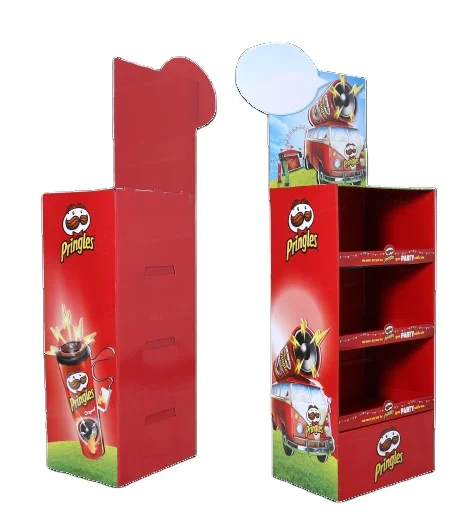 2024 Discplay Stand Cardboard Free Custom Design Cheaper High Quality Promotion Recyclable Small Corrugated Display