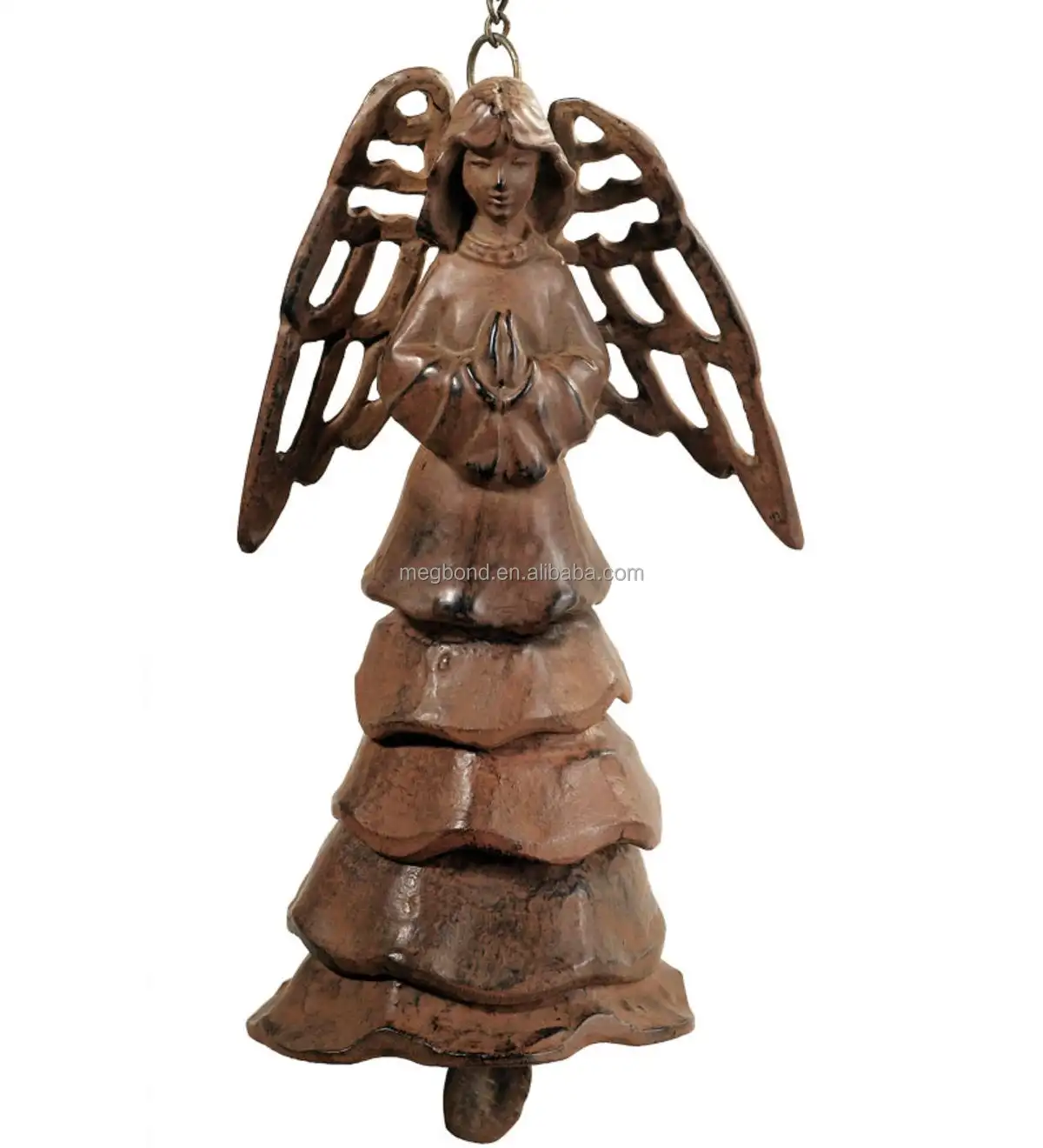 Angel cast aluminum wind chimes for garden hanging,  Memory Angel wind bell