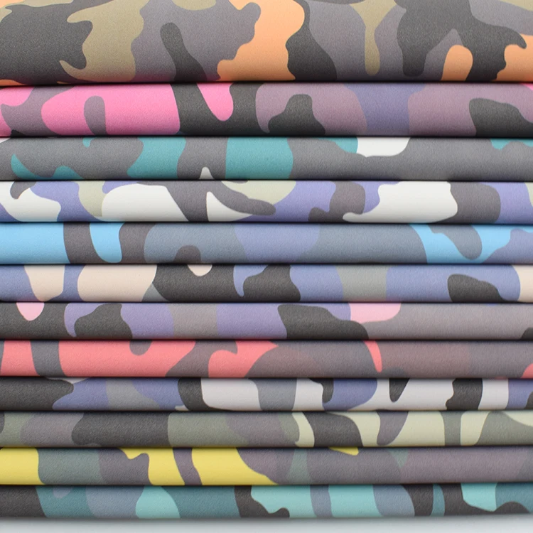 2020 New product wholesale pu camouflage synthetic leather for bags