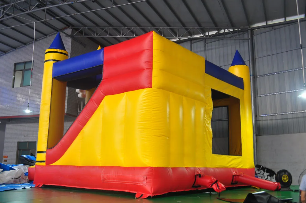Smiling face inflatable  bouncy castle for sale inflatable bouncer slide