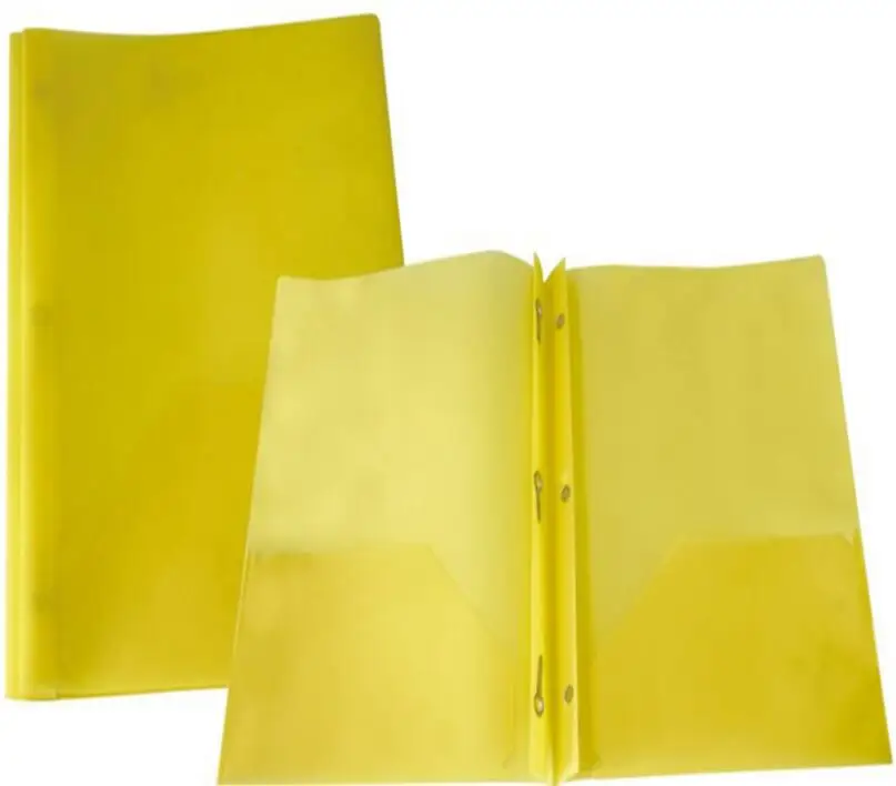 Size PP Poly Portfolio 2 Pockets Document Holder File Folder With 3 Prongs