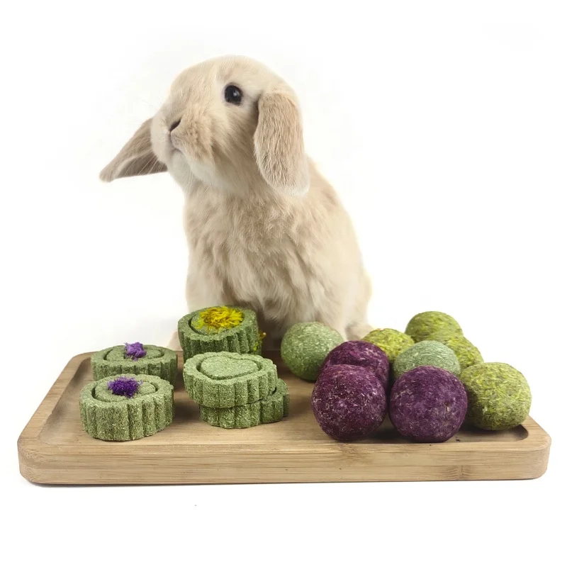 Кролик кролик зуб жевательные игрушки органический хомяк китайские шиллы зубы молярные снэки маленькая трава мяч съедобный