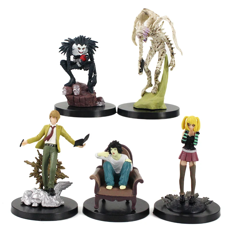 5 Piece/set Set Grim Reaper Ryuk Yagami Light Model Doll Ornaments Toys Anime Action Figures Death Note Figure