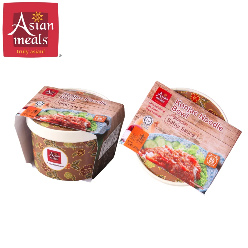 Оптовая продажа Konjac Yam миска для лапши Satay соус Konnyaku Shirataki горячая Распродажа вкусные мгновенные Халяльные малайзийские