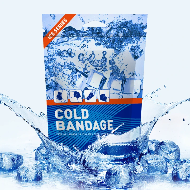 7.5cm*3.2m Elastic Cold Bandage Medical Ice Bandage Wrap Instant Cold Icy Bandage Tape Cooling for Pain Relief Wholesale