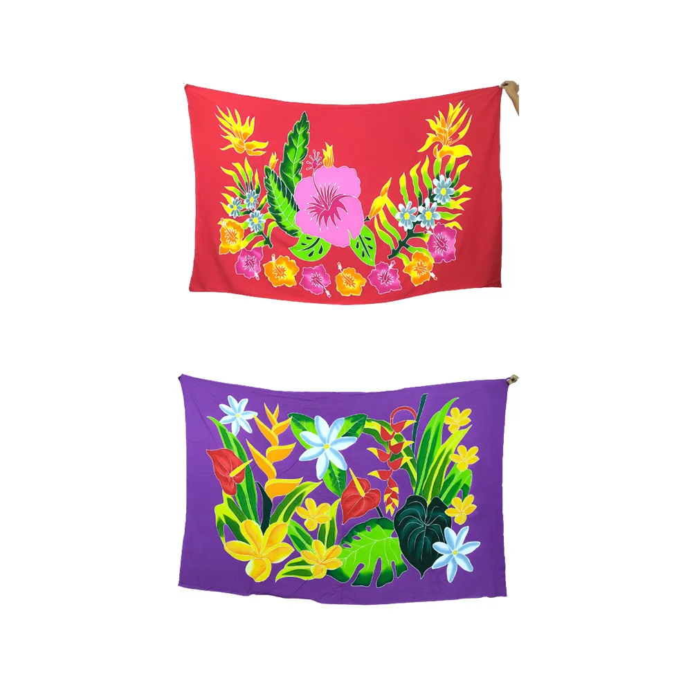 Indonesian Sarong Batik 100% Rayon Material High Quality & Premium Design OEM Support Wholesale Reasonable Price For Women Cloth