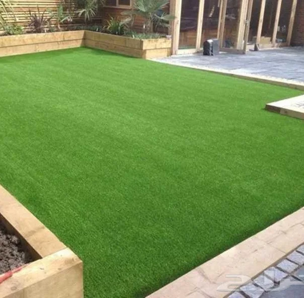
HB03 Green color soft turf fake grass lawn for backyard and courtyard 