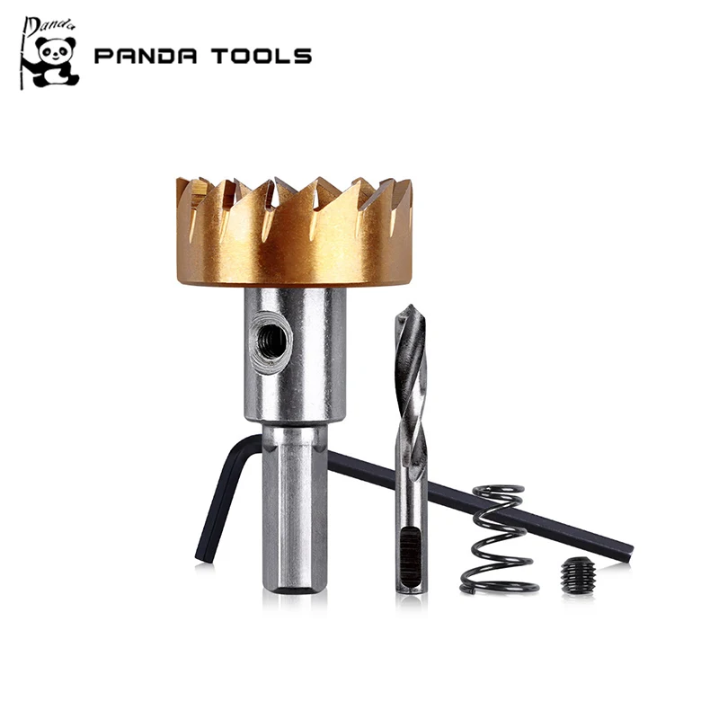 Titanium Coating 5pcs Cutter Opener Hole HSS Drill Bit Hole Saw Set for Wood Meta