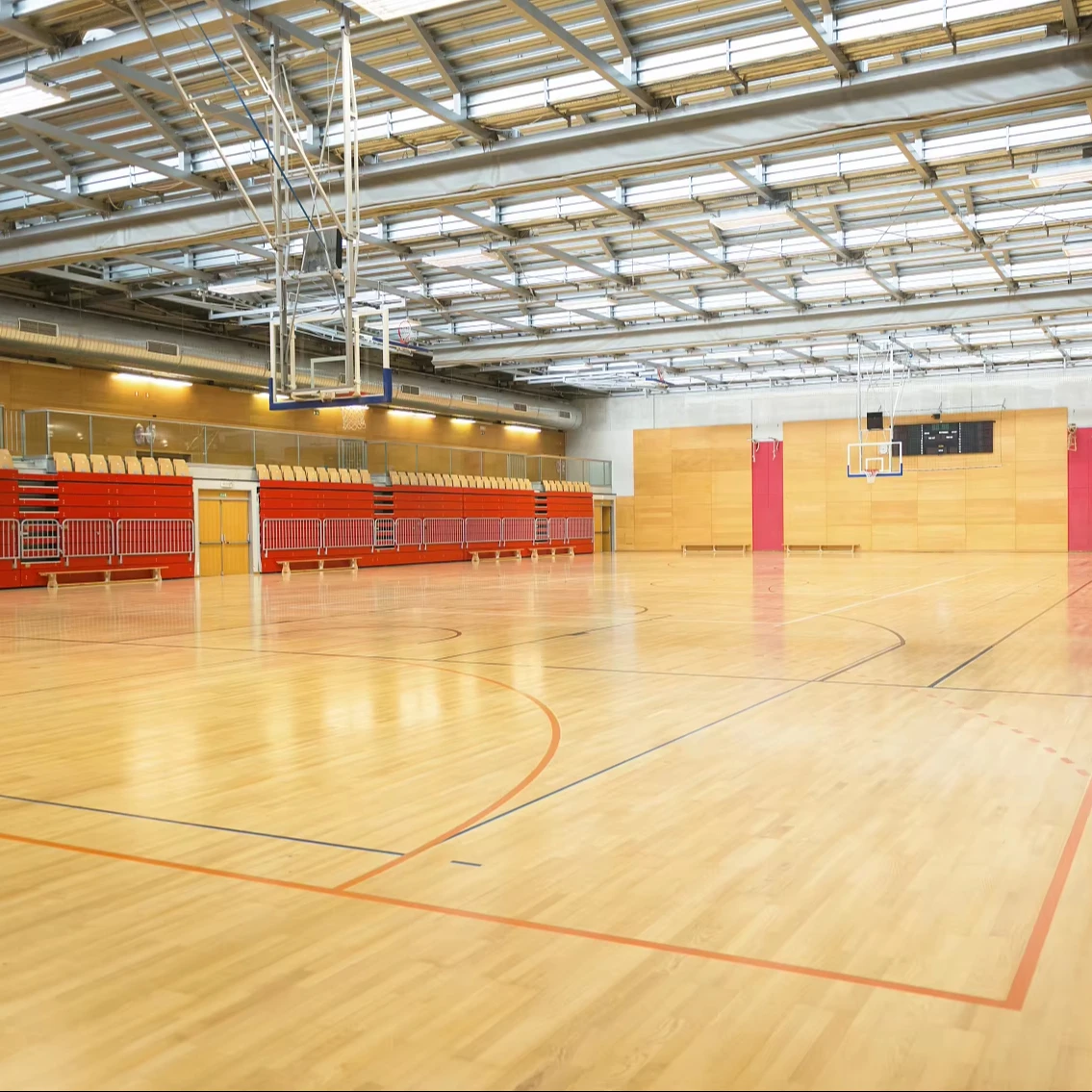 Древесный эффект ПВХ виниловый пол рулон для внутреннего и наружного пола баскетбольной площадки