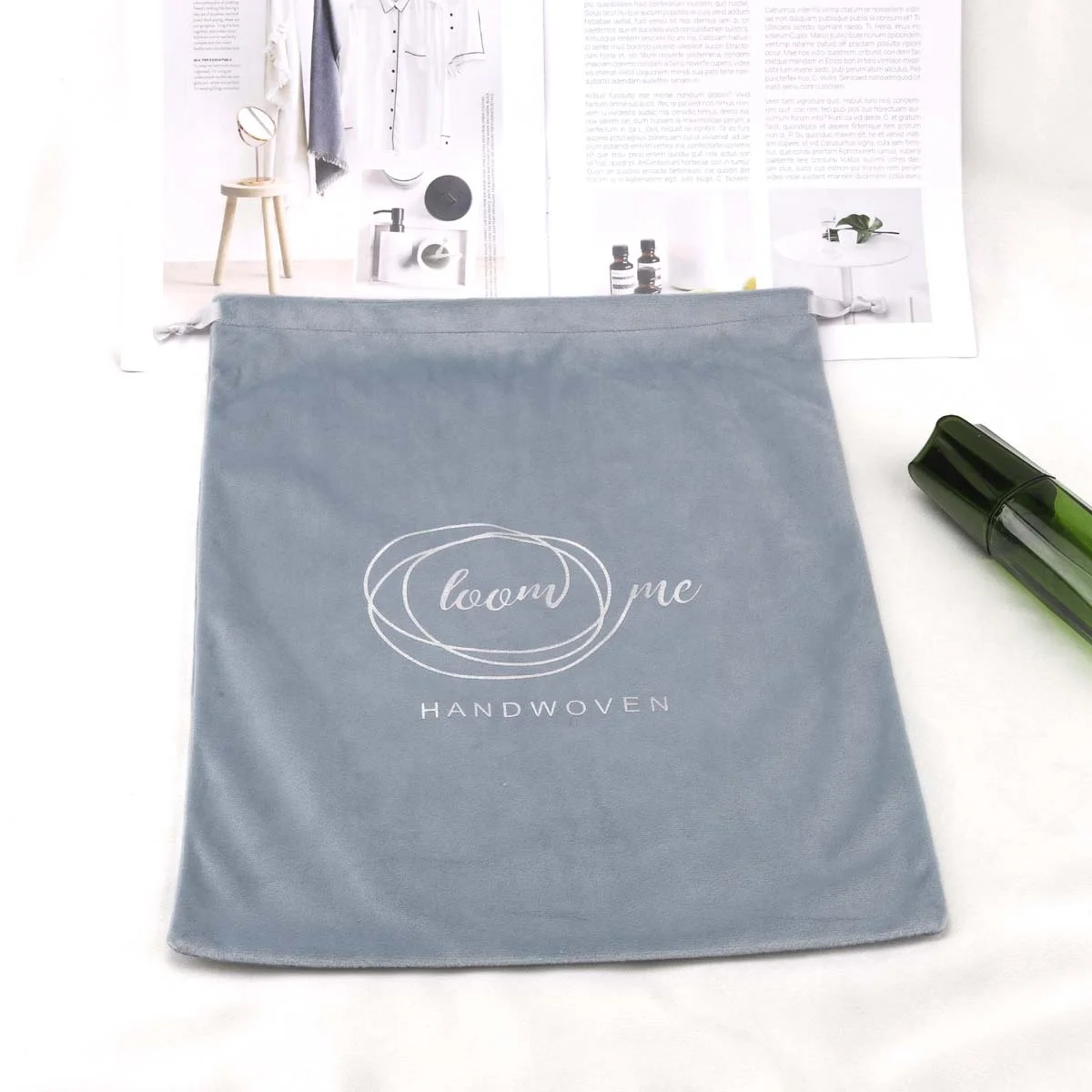 Free Sample Luxury Super Soft Velvet Bag For Handbag Hair Packaging Drawstring Clothes Hair Dryer Dust Velvet Pouch