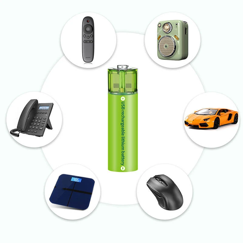 New Trend USB Battery Charger 1.5V 1500mWh Magnetic USB Charging AA Size Rechargeable Lithium Battery