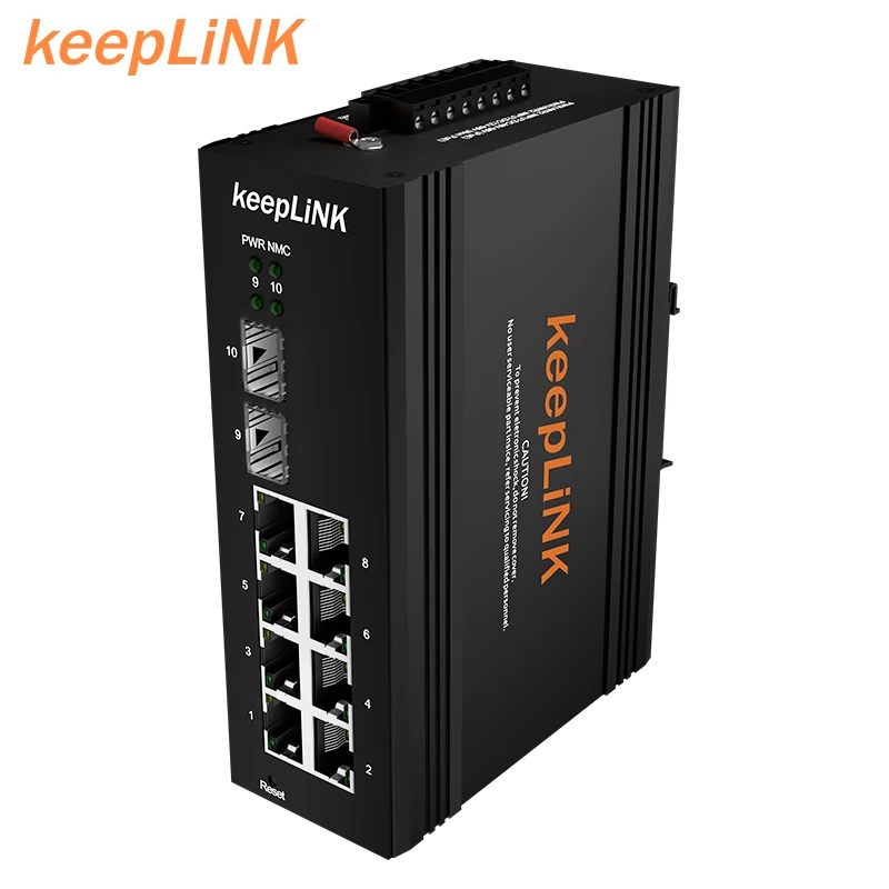 Управляемый Промышленный Ethernet-коммутатор с 8 портами gigabit PoE, 48 В постоянного тока, в наличии, din-рейка