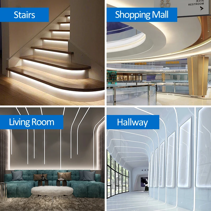 Led silicone waterproof light strip 12V 24V wide 10mm 8mm flexible Led light strip RA90 can be used for decorative lighting