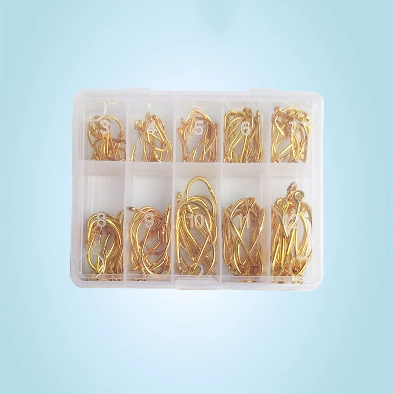 River Lake carbon steel barbed fishing hooks customized river lake 100 pcs fish Barbed Hook hooks box