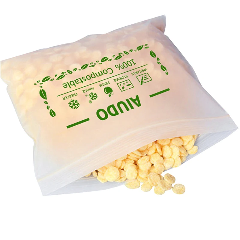 AIUDO Customise Logo Waterproof Biodegradable Food Grade 100% Ldpe Zip Lock Red Line Zipper Ziplock  Freezer Plastic Beg