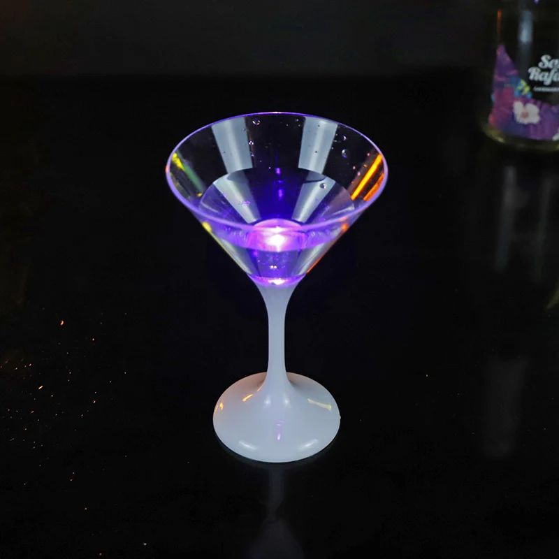 Reusable Dishwasher Safe Plastic Light Up Flashing Wine Led Drinking Glasses For Bar/Party/Night Club