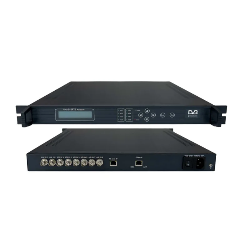 Multicast Digital TV Headend satellite to iptv gateway 8 ASI to 64 SPTS IPTV Gateway