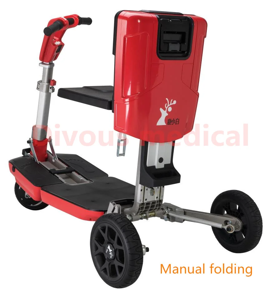 Luggage mini adult foldable elderly  electric tricycle disabled mobility scooter can be airplane