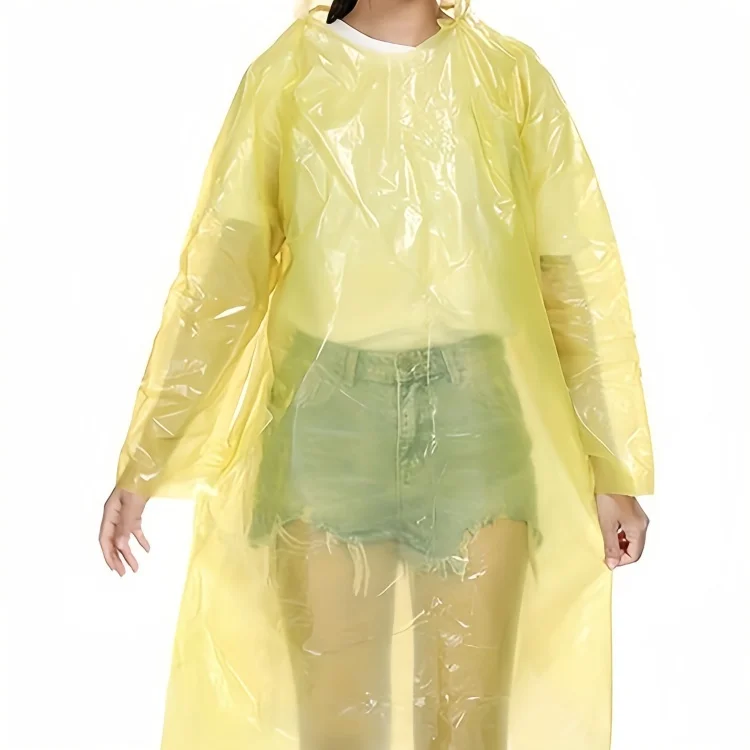 factory Customization LOGO Disposable Waterproof PE Motorcycle Rain Coat Poncho