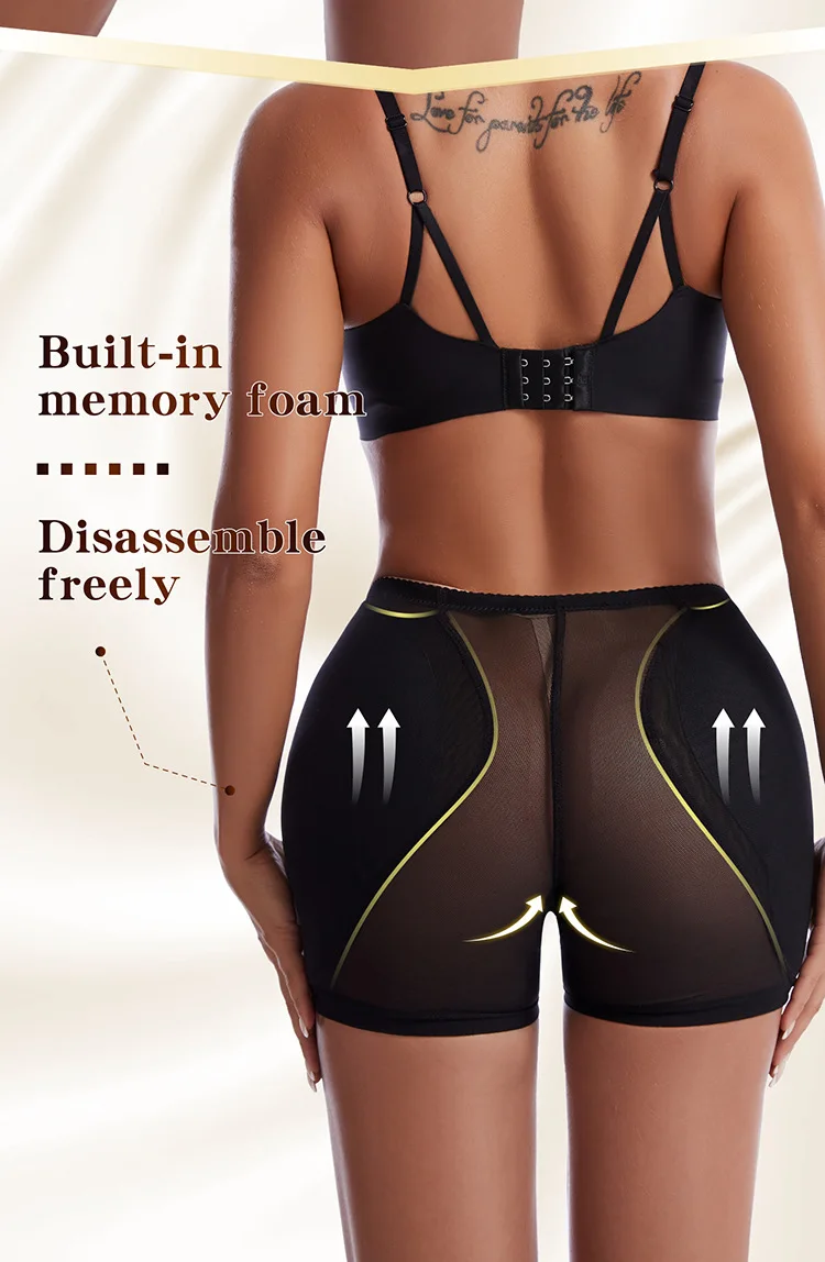 Custom Women Silicone Padded Butt Foam Panties Butt Lifter Shorts Padded Hips And Buttock Panties Hip Enhancing Panties