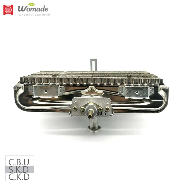 Gas water heater spare parts harmonica type gas burner burner 250mm/260mm 4 rows burner flue type water heater burner SKD/CKD