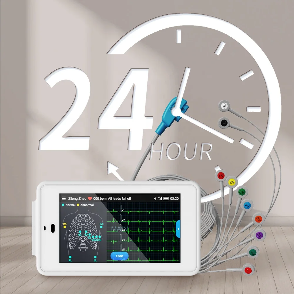Wellue PCECG 500 24 Hours 12 Channel  ECG Device Electrocardiograma Wearables ECG