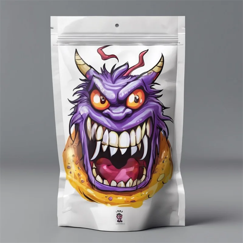 Food Zipper Pouch Stand Smell Proof Gummy Packaging Custom Mylar Plastic Bags