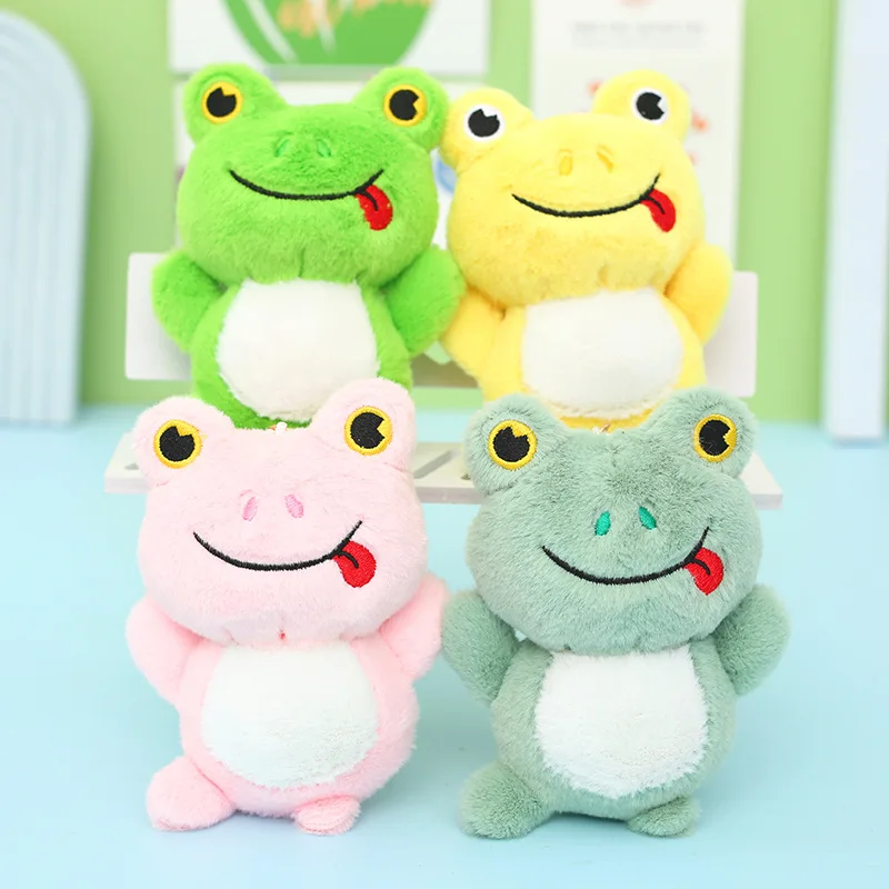 Cute Plush Keychains Toys Frog Stuffed Animal Kawaii Soft Frog Key Chain for Kids Bag Purse Backpack Handbag Charms Accessories