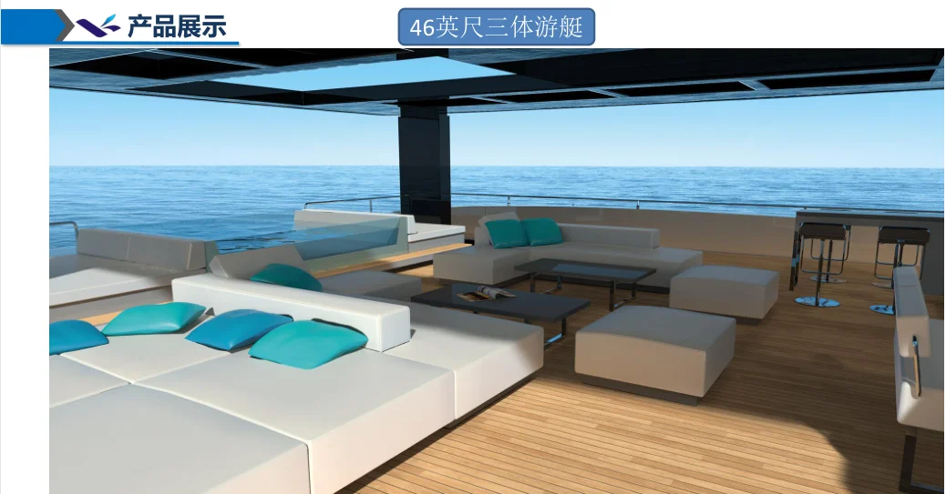 46ft  catamaran yacht   fiberglass boat  China manufacturers