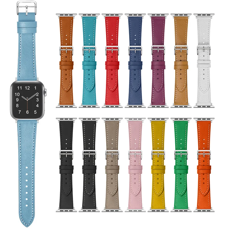 Ремешок сменный из натуральной кожи для Apple Watch Ultra SE2 SE Series