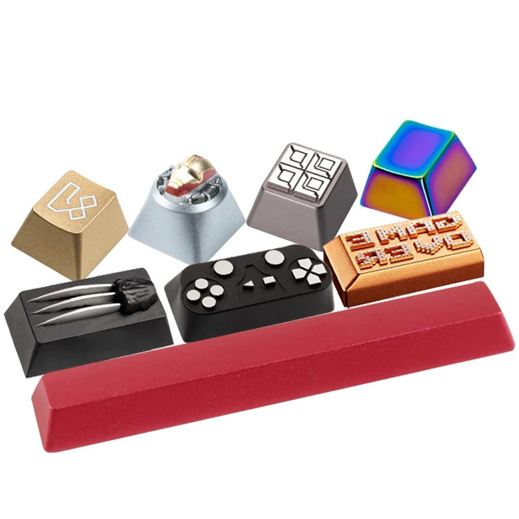 custom oem cnc metal mechanical gaming key cap stainless steel aluminum keyboard keycap