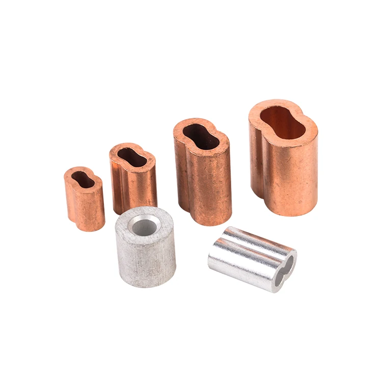 Прямая продажа с фабрики, 0,8 мм, различные размеры, в наличии, зажим для троса, 8 форм, песочные часы, медный зажим