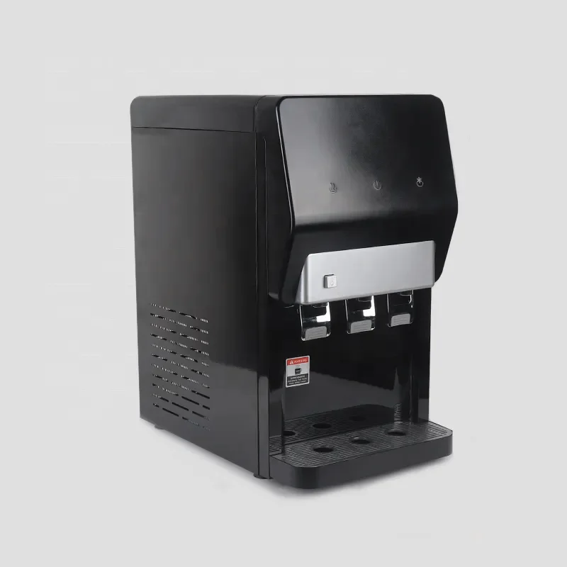 Home Office hot cold warm counter top water dispenser with child lock RO system compressor cooling water purifier dispenser