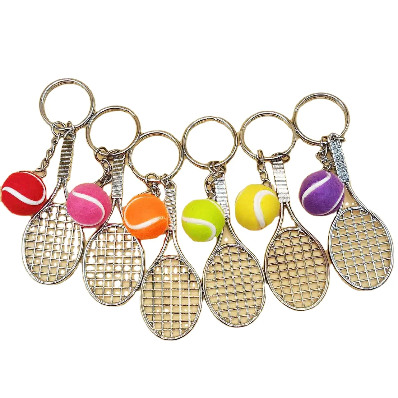 Simulation tennis racket tennis key ring pendant Sports event prizes Promotional giveaways Creative small gifts wholesale