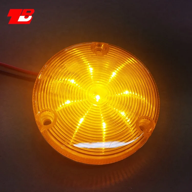 Super Bright Side Marker Lamp 9LED Red Amber Clear Clearance Lamp for Universal Vehicles Truck Trailer