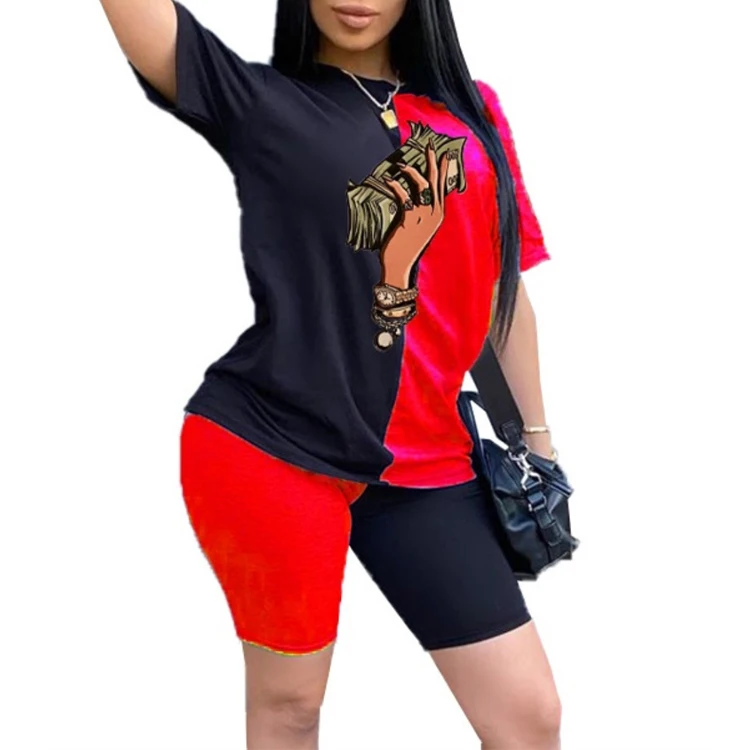 Wholesale clothing manufacturer fashion two pieces shorts sets clothing for women LD_3212