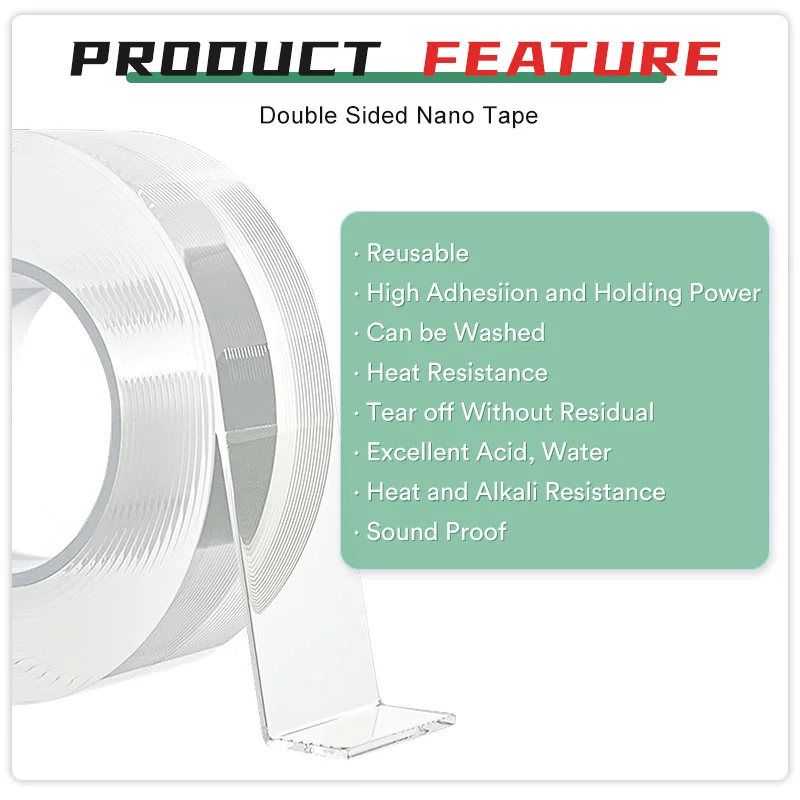 Multipurpose Double-sided Adhesive Nano Tape Strong Die Cut Heavy Duty Carpet Tape