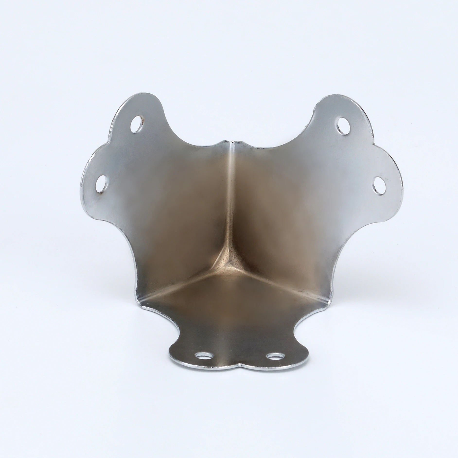 Flight case flat corner with 3 feets 6 holes; corner brace