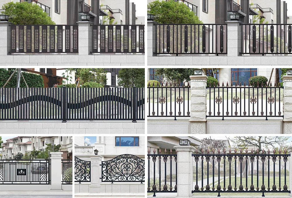 Residential modern cast aluminum fence
