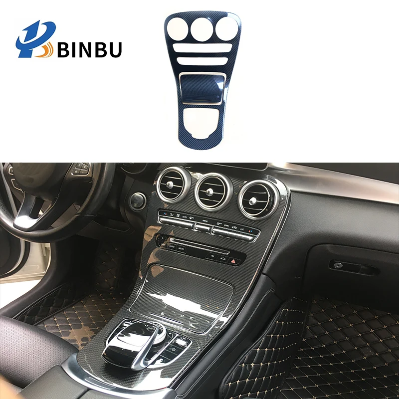 Для Mercedes Benz C-class w205 GLC x253 внутренняя отделка из углеродного волокна модифицированный стиль внутренняя отделка 2015-2018