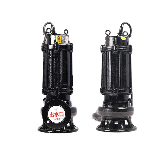 10hp 6 Inch Durable Non Clogging Cut Sanitary Napkin Papers Diapers Electric Cutter Sewage Submersible Pump with Cutter ISO CE