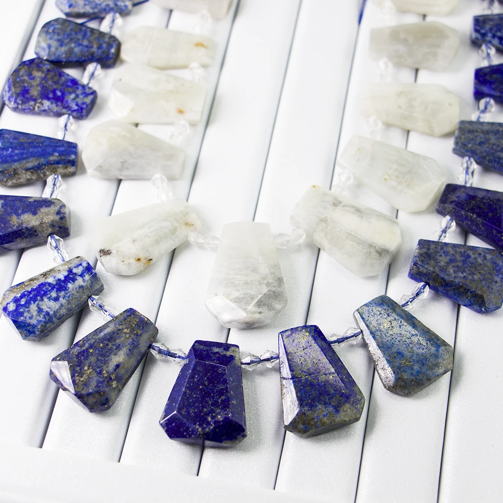 LS-A2725 top quality natural raw  lapis grey moonstone stone beads,gemstone crystal 100% natural stone loose beads strands